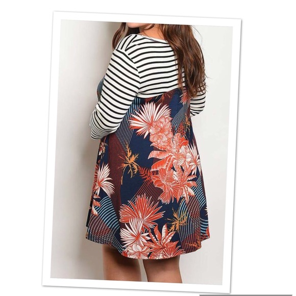 Plus size Abstract Floral Dress (NWOT) - Picture 2 of 2